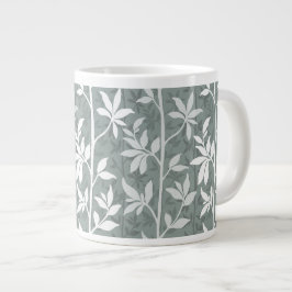 Sagegroene bosbries moderne botanische grote koffiekop