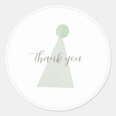 Sagegroene Dwaze Gans Feesthoed Sticker (Voorkant)