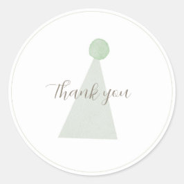 Sagegroene Dwaze Gans Feesthoed Sticker