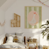 Sagegroene Dwaze Gans Kinderkamerprint Poster