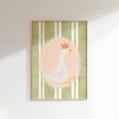 Sagegroene Dwaze Gans Nursery Print