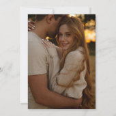 Sagegroene Elegante Botanische Bloemfoto Bruiloft Kaart (Achterkant)