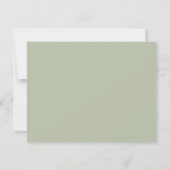 Sagegroene Elegante Eenvoudige Briefkaart (Achterkant)