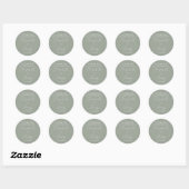 Sagegroene Elegante Script Trouw Dank Je Ronde Sticker (Vel)