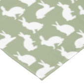 Sagegroene en witte konijnenpatroon knuffel Pasen Tafelkleed (Gekanteld)
