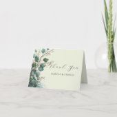 Sagegroene Eucalyptus Elegant Loof Bedankkaart (Voorkant)