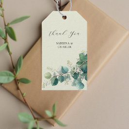 Sagegroene Eucalyptus Elegant Loof Cadeaulabel