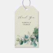 Sagegroene Eucalyptus Elegant Loof Cadeaulabel (Voorkant)