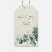 Sagegroene Eucalyptus Elegant Loof Cadeaulabel (Achterkant)
