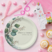 Sagegroene Eucalyptus Elegante Boho Papieren Bordje (Feest)
