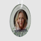 Sagegroene Eucalyptus Herdenkingsherinnering Ornament (voorkant)