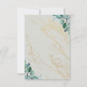 Sagegroene Eucalyptus Marmer RSVP Kaart (Achterkant)