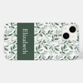 Sagegroene Franse landelijke olijfnaam Case-Mate iPhone Case (Achterkant (horizontaal))