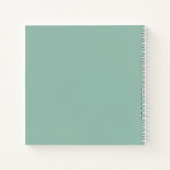 Sagegroene gastenboek spiraal notebook notitieboek (Achterkant)
