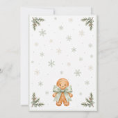 Sagegroene gemberkoek babyshower uitnodiging (Achterkant)