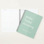 Sagegroene gepersonaliseerde citaat moderne minima planner (Display)