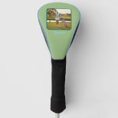 Sagegroene gepersonaliseerde foto op maat  golfheadcover (Voorkant)