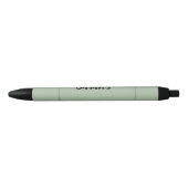 Sagegroene Gepersonaliseerde Zwarte Inkt Pen (Voorkant)