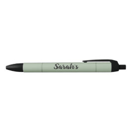 Sagegroene Gepersonaliseerde Zwarte Inkt Pen