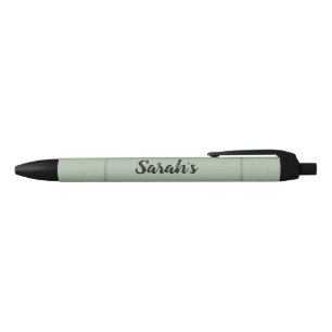 Sagegroene Gepersonaliseerde Zwarte Inkt Pen