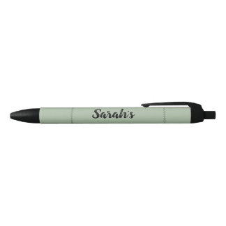 Sagegroene Gepersonaliseerde Zwarte Inkt Pen