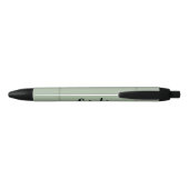 Sagegroene Gepersonaliseerde Zwarte Inkt Pen (Achterkant)
