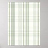 Sagegroene geruite wandkunst poster (Voorkant)