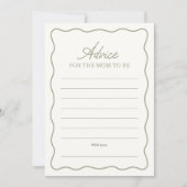 Sagegroene Gingham Baby Shower Advieskaart Kaart (Voorkant)