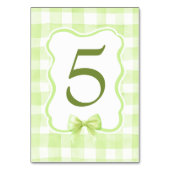 Sagegroene Gingham Cute Vintage Zachte Pastel Kaart (Achterkant)