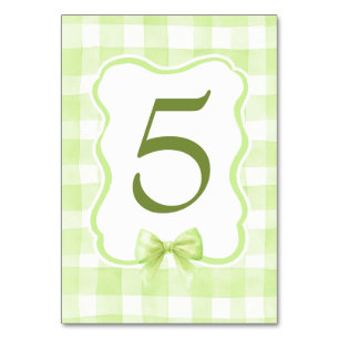 Sagegroene Gingham Cute Vintage Zachte Pastel Kaart