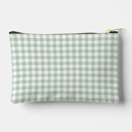 Sagegroene Gingham Monogram Etui (Achterkant)