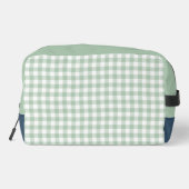 Sagegroene Gingham Monogram Toilettasje (Achterkant)