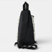 Sagegroene Gingham Trendy Sling Bag (Achterkant)
