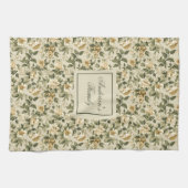 Sagegroene goudprint persoonlijk luxe handdoek (Horizontaal)