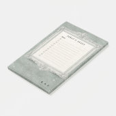 Sagegroene Handgemaakte Baroklijst Dagelijkse Chec Post-it® Notes (Schuin)