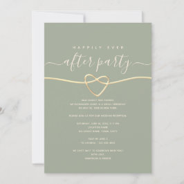 Sagegroene 'Happily Ever After'-uitnodiging Kaart