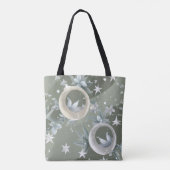 Sagegroene Hemelse Maan (2) Tote Bag (Achterkant)