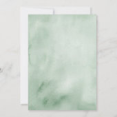 Sagegroene Hydrangea Ballon Afstudeerfeest Uitnodi Kaart (Achterkant)
