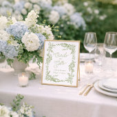 Sagegroene Hydrangea Kaarten en Cadeaus Bord Poster