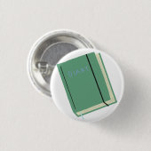 Sagegroene Journal Met Elastiek Band Ronde Button 3,2 Cm (Voorkant /achterkant)