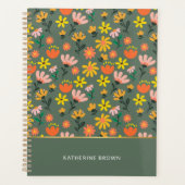 Sagegroene koele funky meisjesachtige trendy planner (Voorkant)