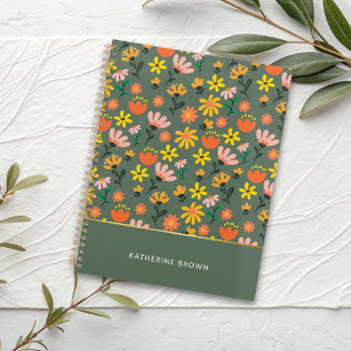 Sagegroene koele funky meisjesachtige trendy planner