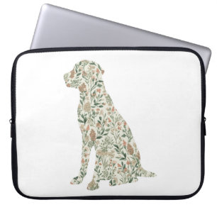Sagegroene Labrador Retriever Wildflower Cottage Laptop Sleeve