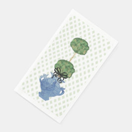 Sagegroene Latwerk Topiaire Gemberpot  Servet