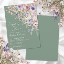 Sagegroene Liefde in Bloei Wilde Bloemen Bruidsdin