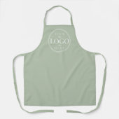 Sagegroene Logo Keuken Professioneel Schort (Voorkant)
