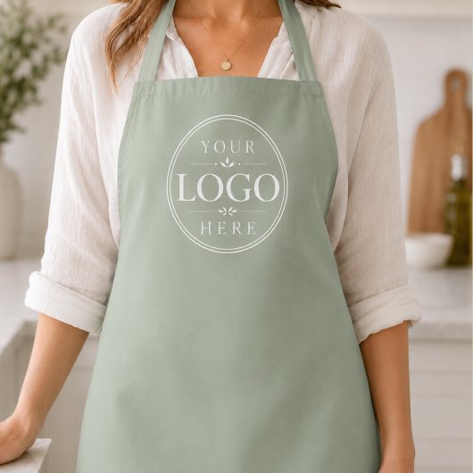 Sagegroene Logo Keuken Professioneel Schort