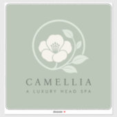 Sagegroene luxe spa-ramenstickers van vinyl sticker (Vel)