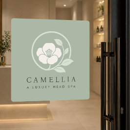Sagegroene luxe spa-ramenstickers van vinyl sticker