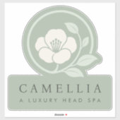 Sagegroene luxe spa-venster vinyl sticker (Vel)